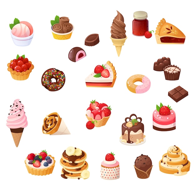 Chocolateandstrawberryfoodsvector