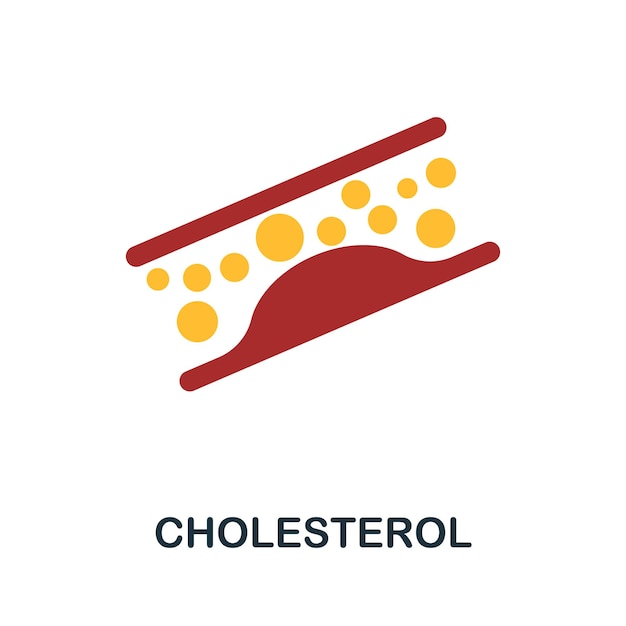 Cholesterol flat icon Color simple element from nutrition collection Creative Cholesterol icon for web design templates infographics and more