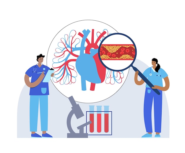 Vettore malattie cardiache da colesterolo