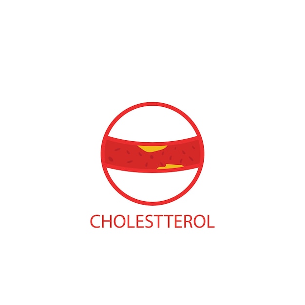 Логотип холестерина и векторный шаблон