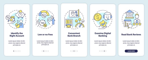 Scegli la schermata dell'app mobile per l'onboarding della banca