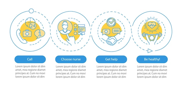 Vector choose nurse vector infographic template