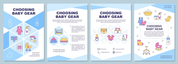 Choosing baby gear brochure template