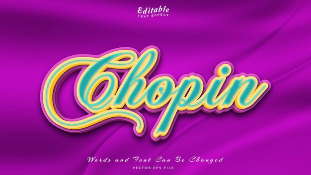 chopin editable text effect free font
