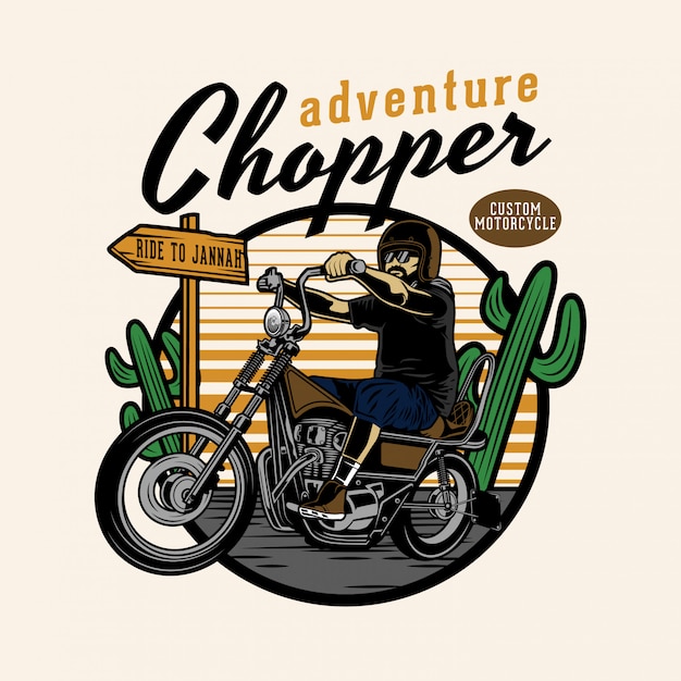 Chopper adventure in desert