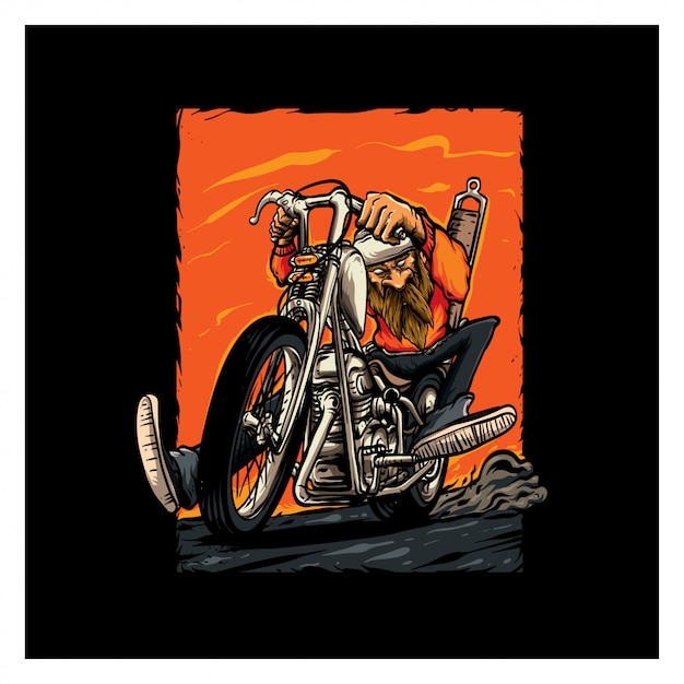 chopper bikers illustration