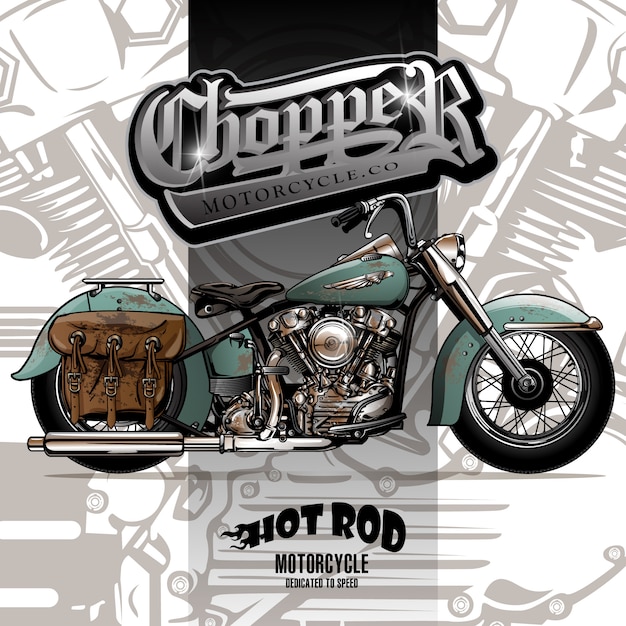 Chopper motorcycle poster