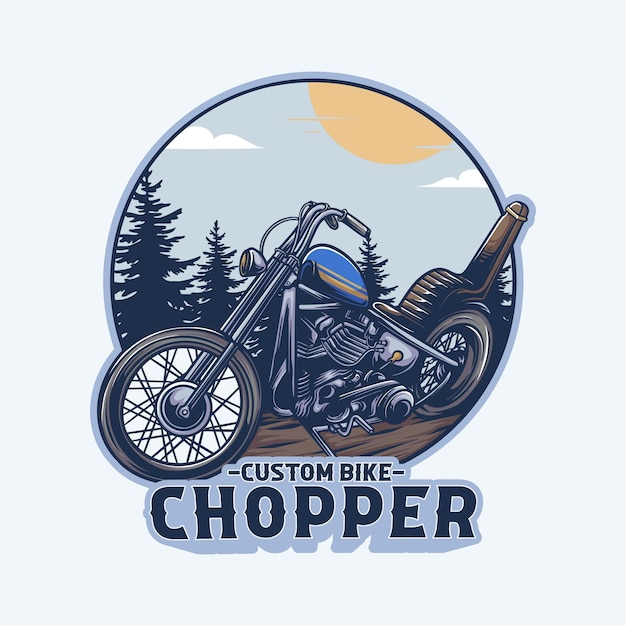 Vector chopper motorcycle vector illustration