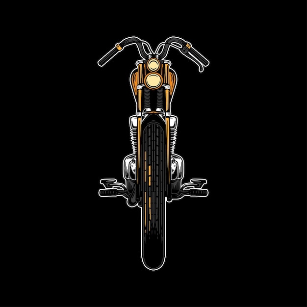 Chopper motorcycle vector