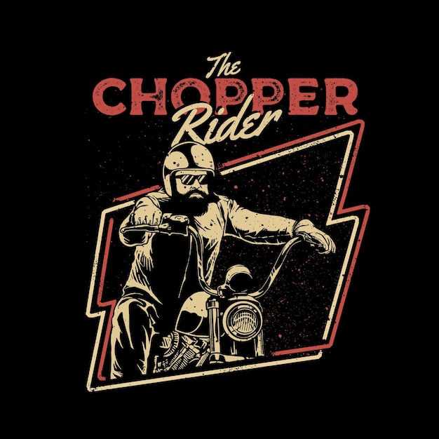 chopper rider vector illustration