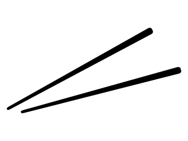 Vector chopsticks for sushi vector icon