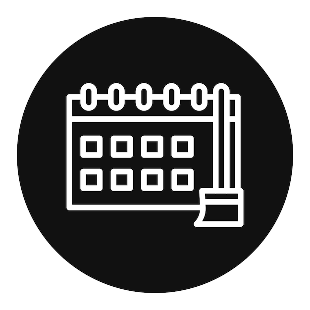 Икона векторного изображения расписания домашних дел может быть использована для усыновления детей