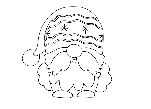 Chrismas gnomes collection for coloring isolated items scandinavian christmas