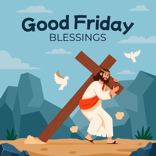 christ carrying the wooden cross