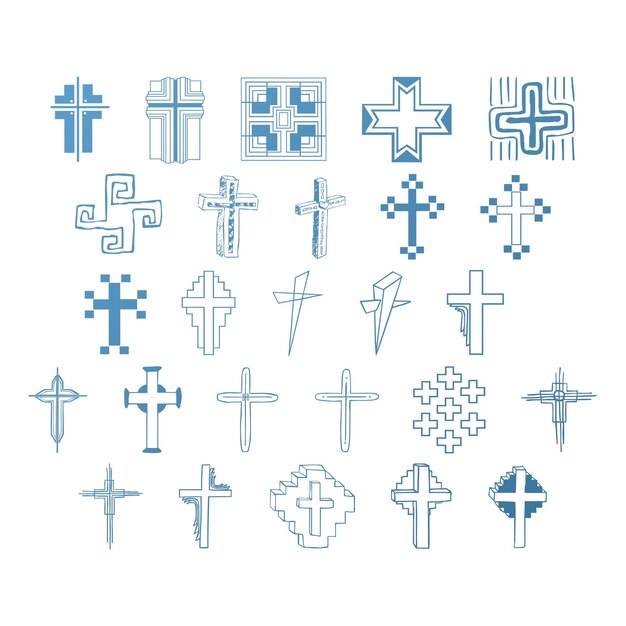 Христовые иконы предметы градиентный эффект фото jpg векторный набор