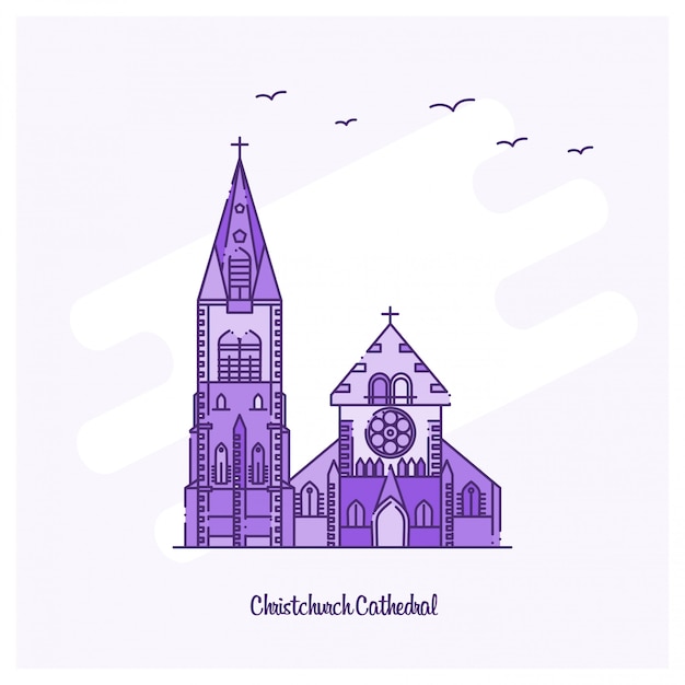 Вектор christchurch cathedral ориентир