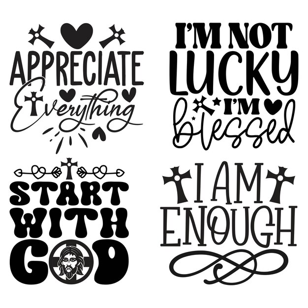 Vector christelijk t-shirt en svg design bundle jezus svg quotes t-shirt design bundle