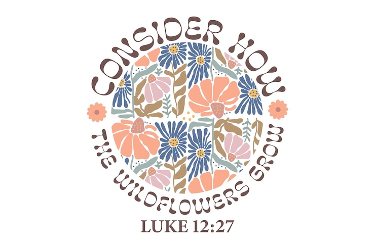Vector christian boho abstract flowers eps t shirt design