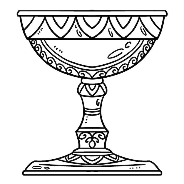 Christian Chalice and Bread of Life Isolated