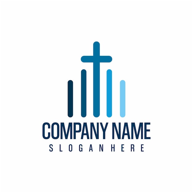 Christian church illustration logo vector