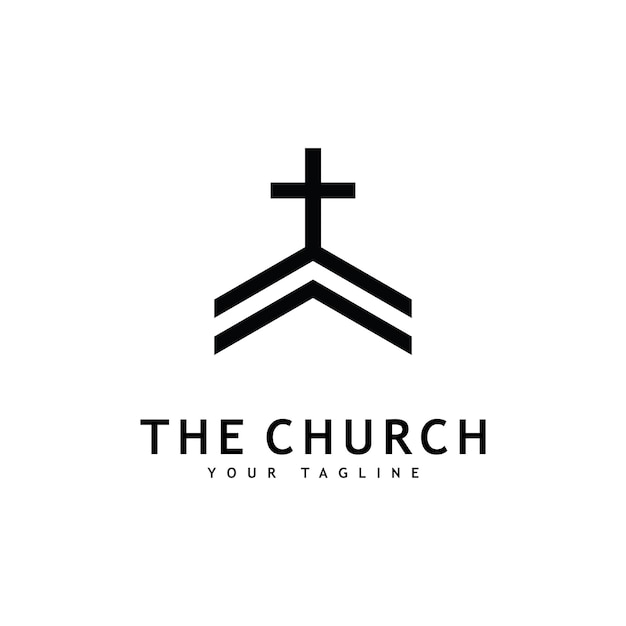 Christian Church logo creative Cross design vector