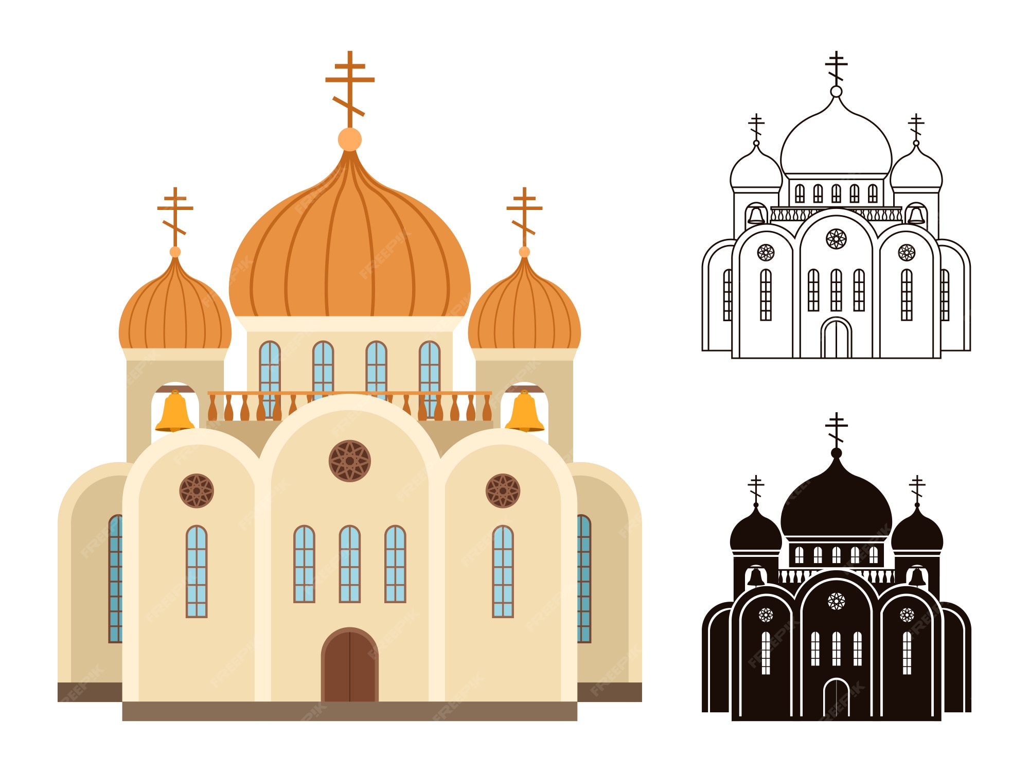 Церковь православный храм вектор