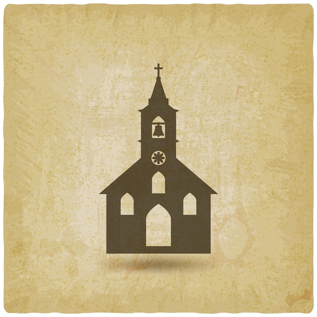 Vector christian church vintage background