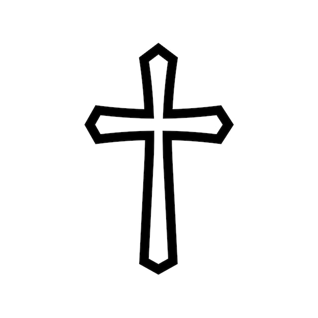 Вектор Коллекция икон христианского креста набор символов христианства плоские черные иконы христианского креста христианский крест разных форм векторная графика eps 10