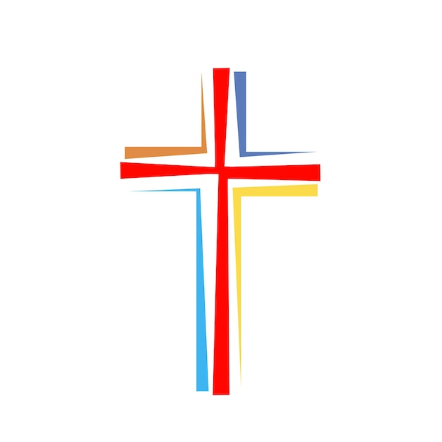 Christian cross icon Vector illustration