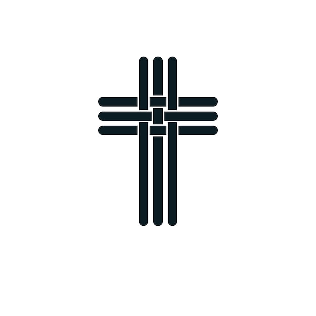 Vector christian cross true belief vector religion symbol, christianity jesus icon.