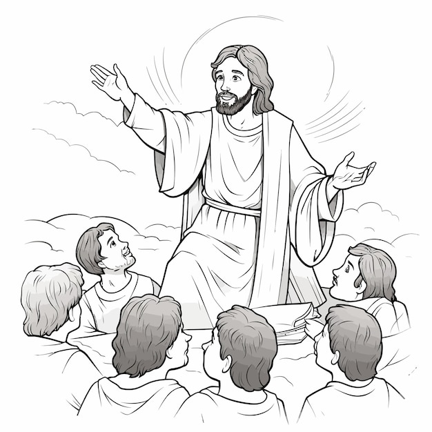 Christian_Jesus_Preaching_Coloring_Page_for_Kids