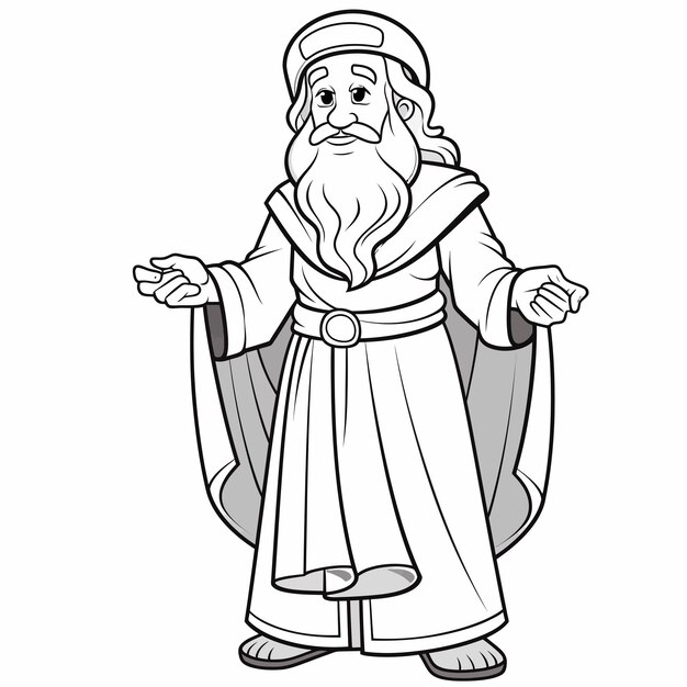 Vector christian_jesus_preaching_coloring_page_for_kids