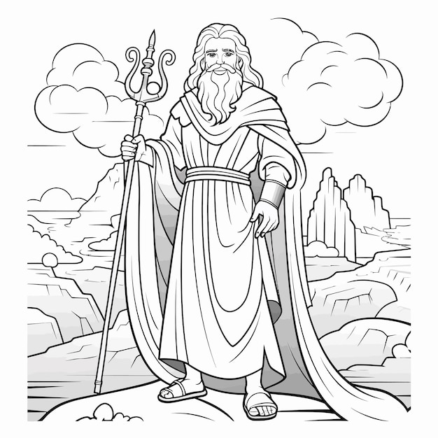 Vector christian_jesus_preaching_coloring_page_for_kids