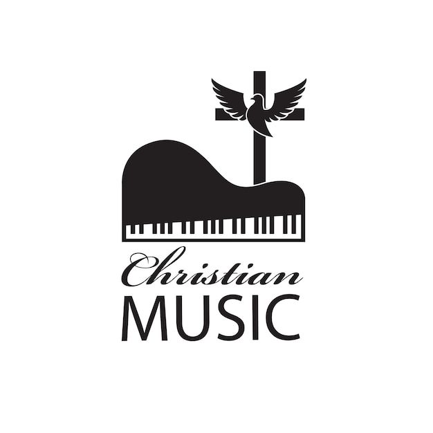 Vector christian music emblem