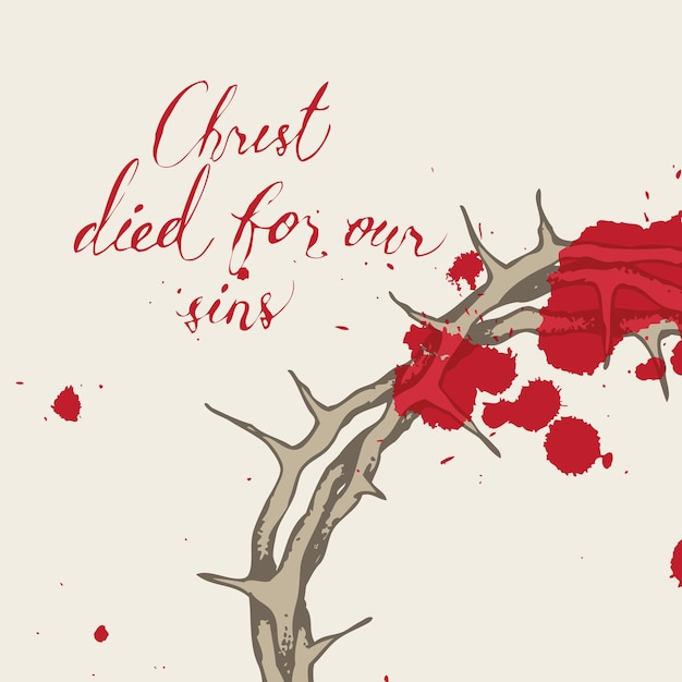 Christian poster with crown of thorns