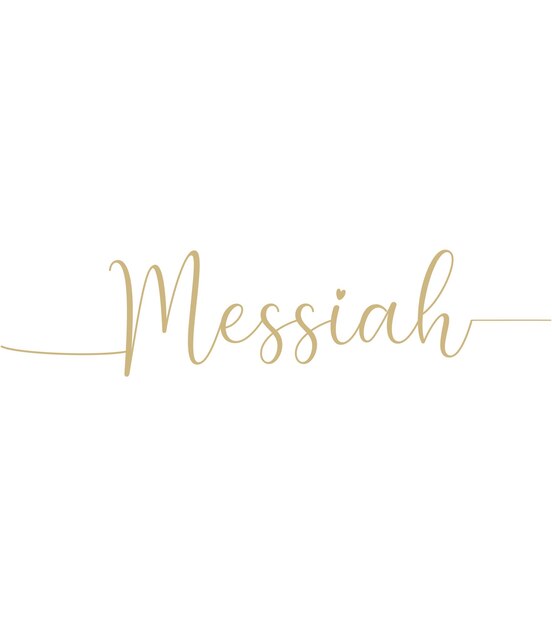 Christian print, Messiah text, vector illustration