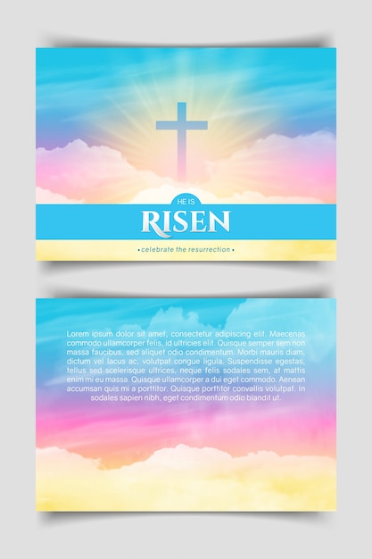 Vector christian religious design. horizontal poster.