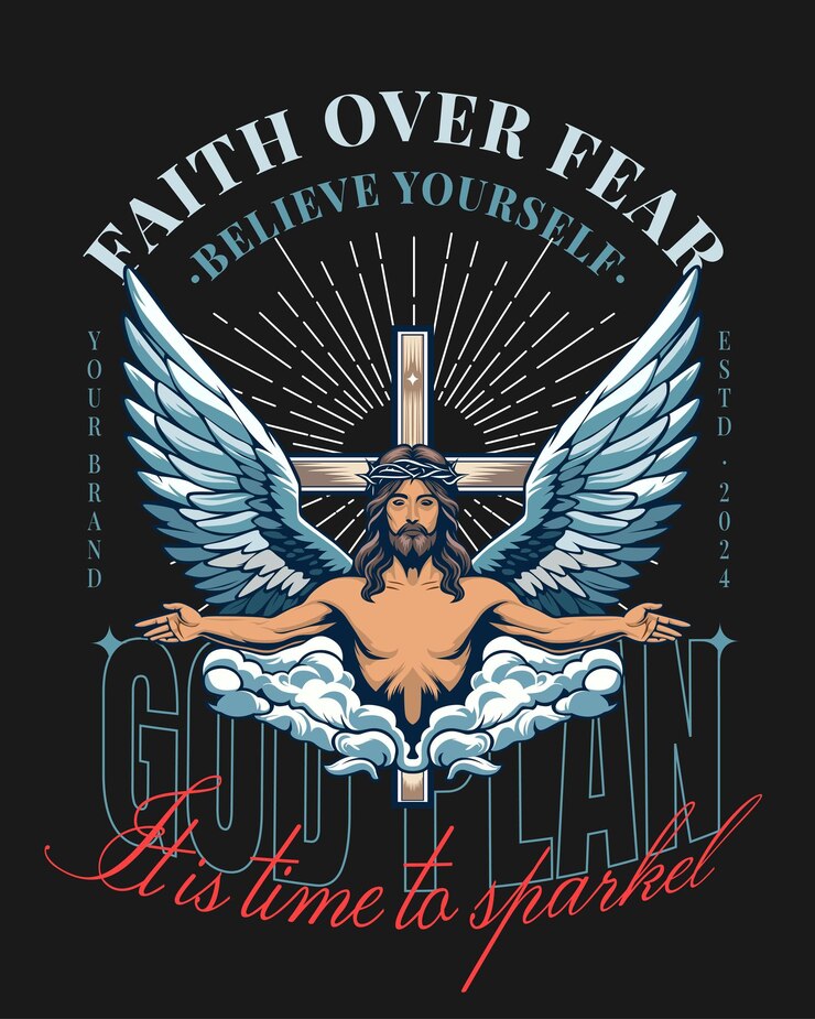 वेक्टर christian streetwear design for tshirt print