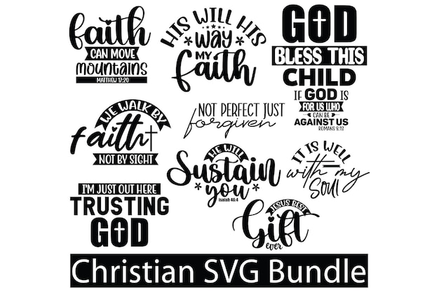 Vector christian svg bundle