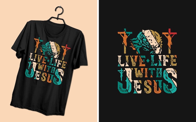 Christian T-shirt Design Premium Vector. 
Church, spiritual, religious, Jesus Christ quotes