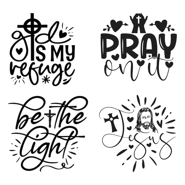 Vector christian tshirt en svg design jezus svg citaten tshirt design motivatie inspiratie vector