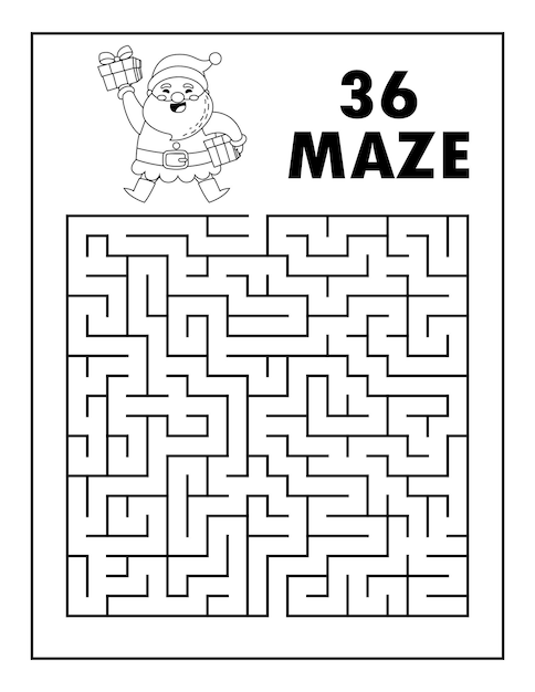 Christmas Activity Book, Maze Solution Active book. Maze coloring . Maze for kids, maze for children