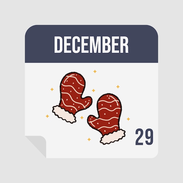 Christmas advent calendar. Countdown to Christmas. December. Vector illustration