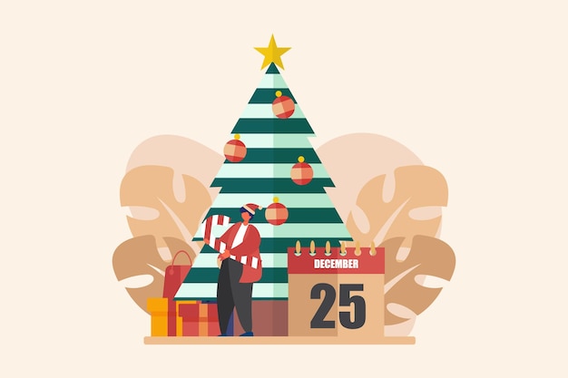 Christmas All Happy Flat Design