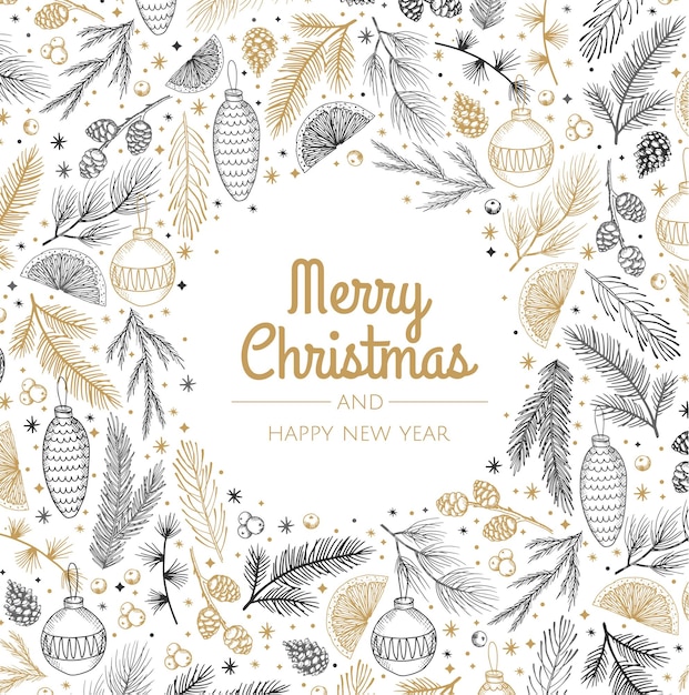 Рождественский и новогодний фон яркая зимняя праздничная композиция поздравительная открытка баннер плакат
