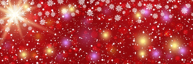 ベクトル クリスマスと新年 豪華なベクトル 星と雪花とボケエの効果で ぼやけた背景