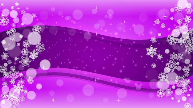 クリスマスと新年の紫外線雪片