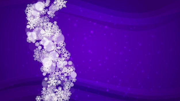 クリスマスと新年の紫外線雪片