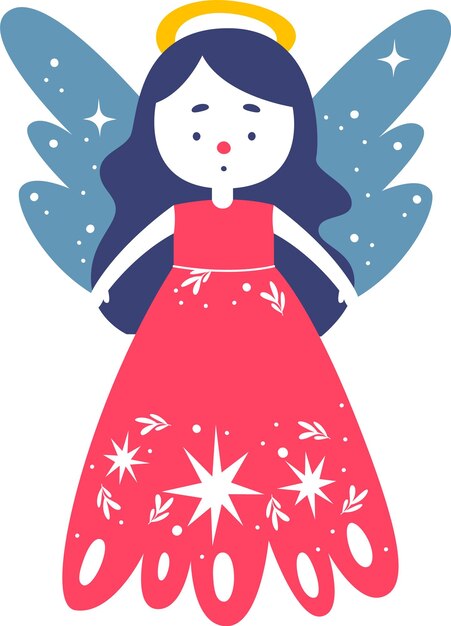 Vector christmas angel character