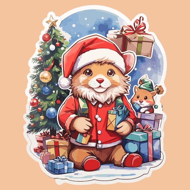 Christmas Animal Stickers